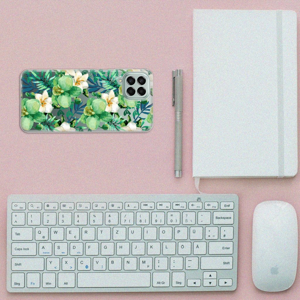 Samsung Galaxy M33 TPU Case Orchidee Groen B2C Telecom