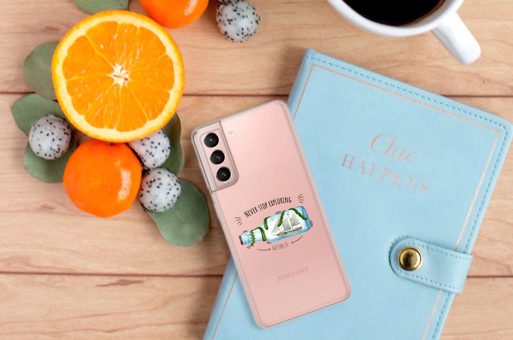Samsung Galaxy S21 Telefoonhoesje met Naam Boho Bottle B2C Telecom