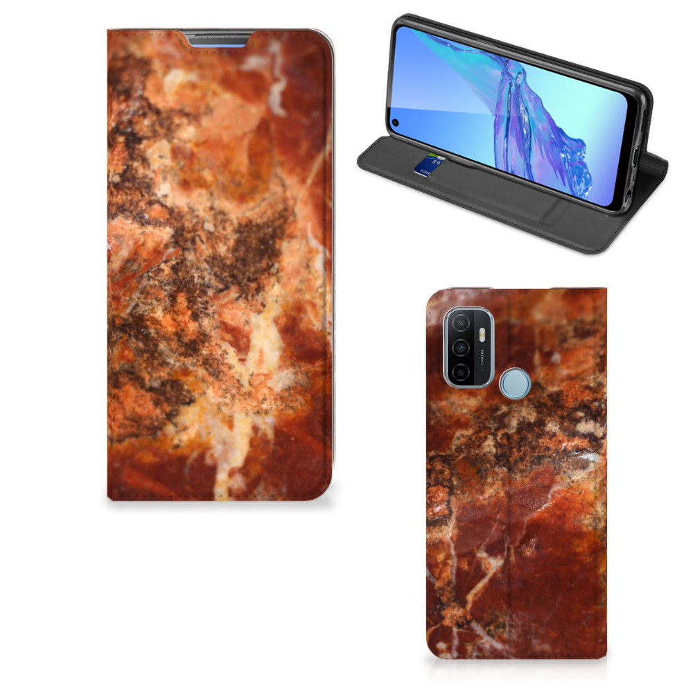 OPPO A53 | A53s Standcase Marmer Bruin - B2C Telecom