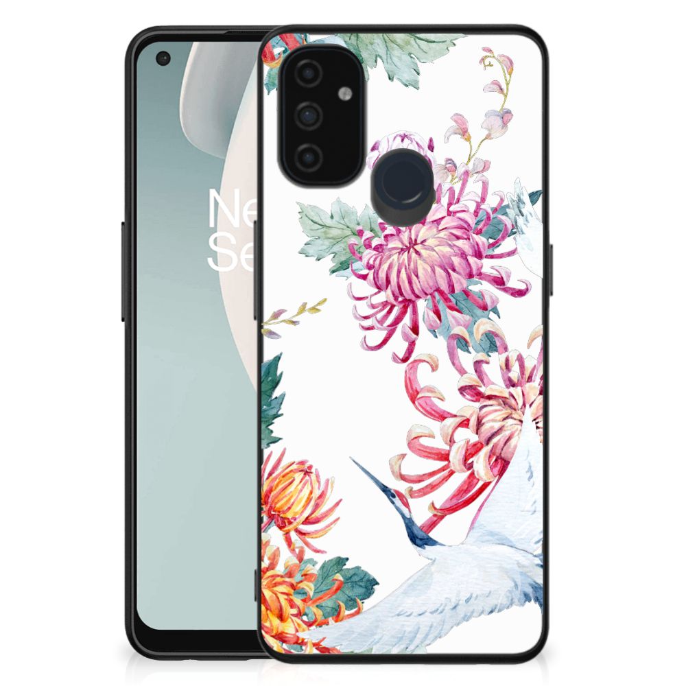 OnePlus Nord N100 Dierenprint Telefoonhoesje Bird Flowers B2C Telecom