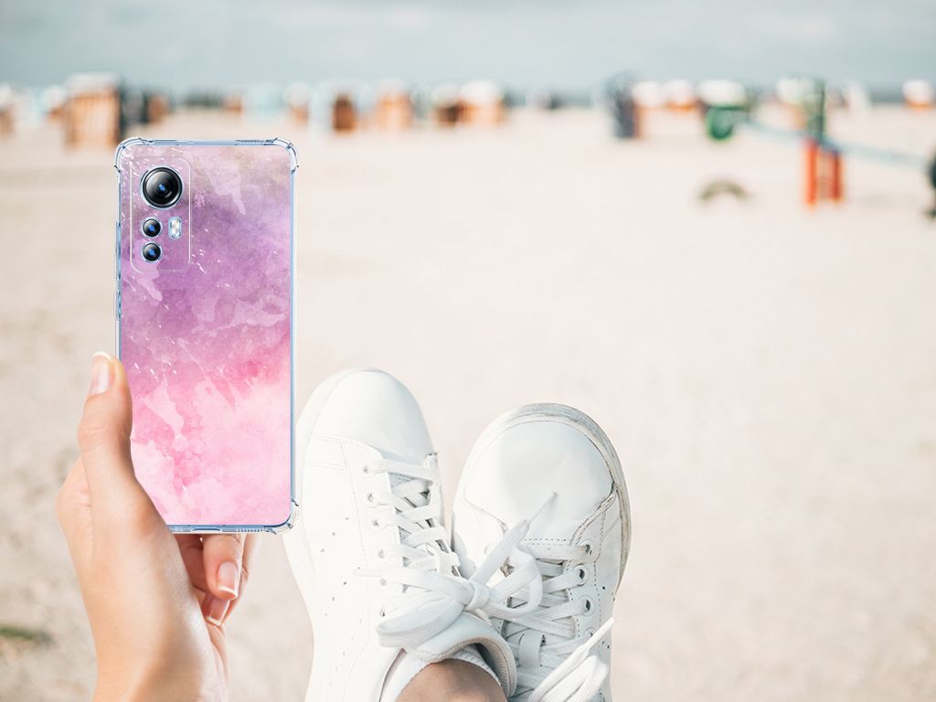 Back Cover Xiaomi 12 Lite Pink Purple Paint B2C Telecom