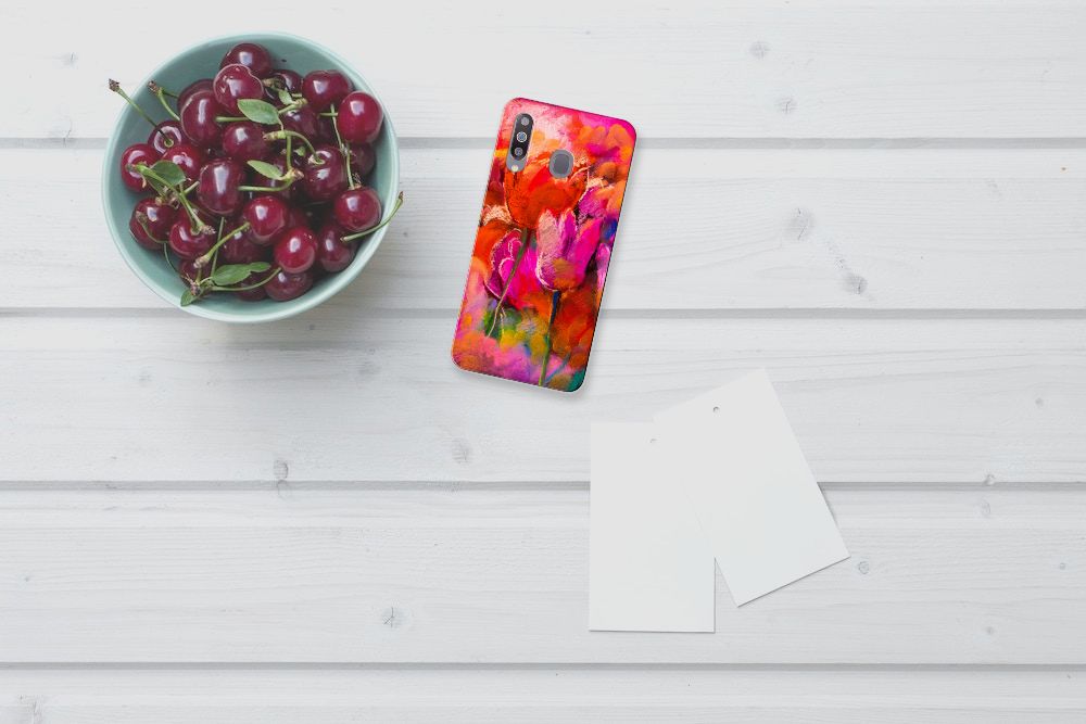 Hoesje maken Samsung Galaxy M30 Tulips