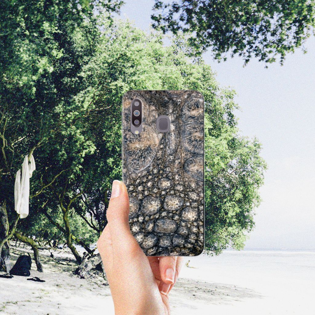 Samsung Galaxy M30 TPU Hoesje Krokodillenprint