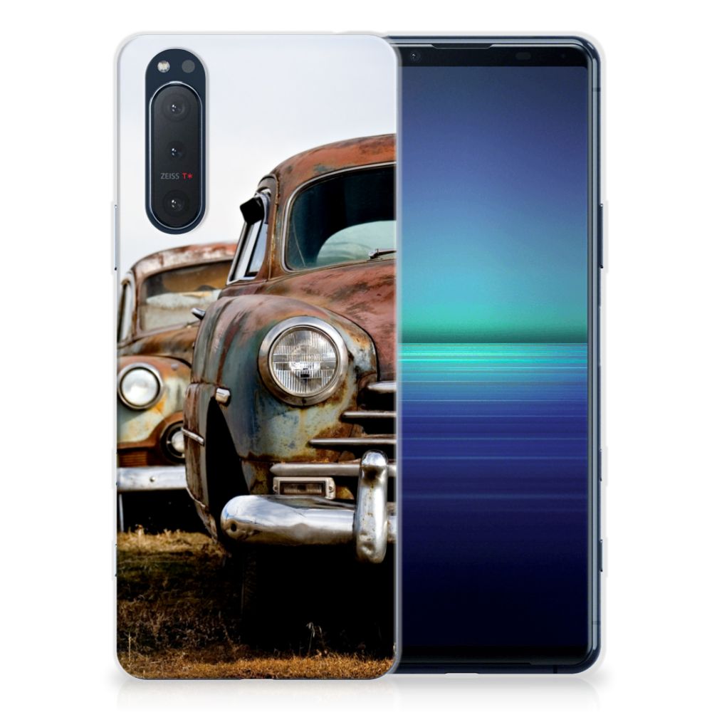 Sony Xperia 5II Siliconen Hoesje met foto Vintage Auto B2C Telecom