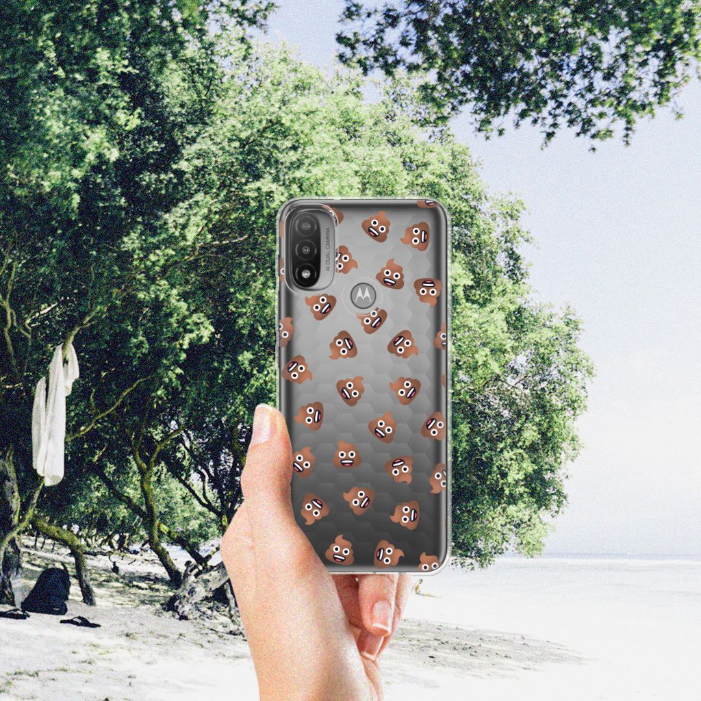 TPU bumper voor Motorola Moto E20 | E40 Poep Emojis B2C Telecom