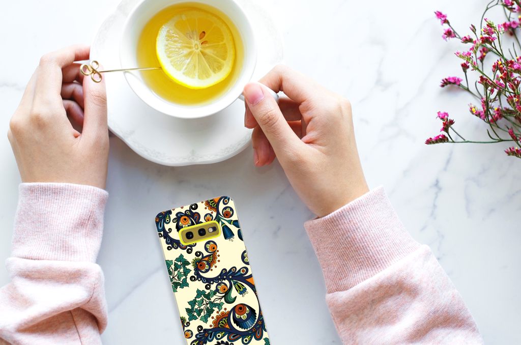 Siliconen Hoesje Samsung Galaxy S10e Barok Flower