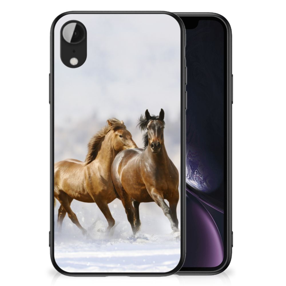 Apple iPhone XR Dierenprint Telefoonhoesje Paarden
