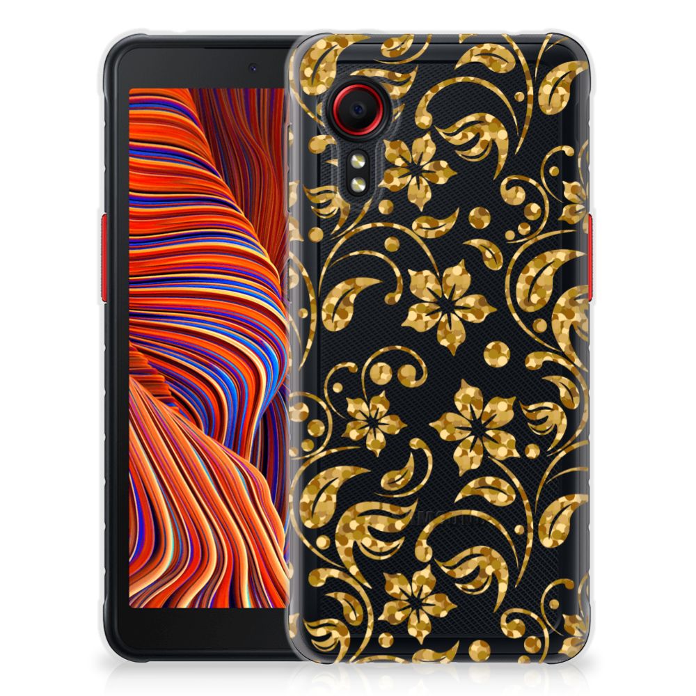 Samsung Galaxy Xcover 5 TPU Case Gouden Bloemen B2C Telecom