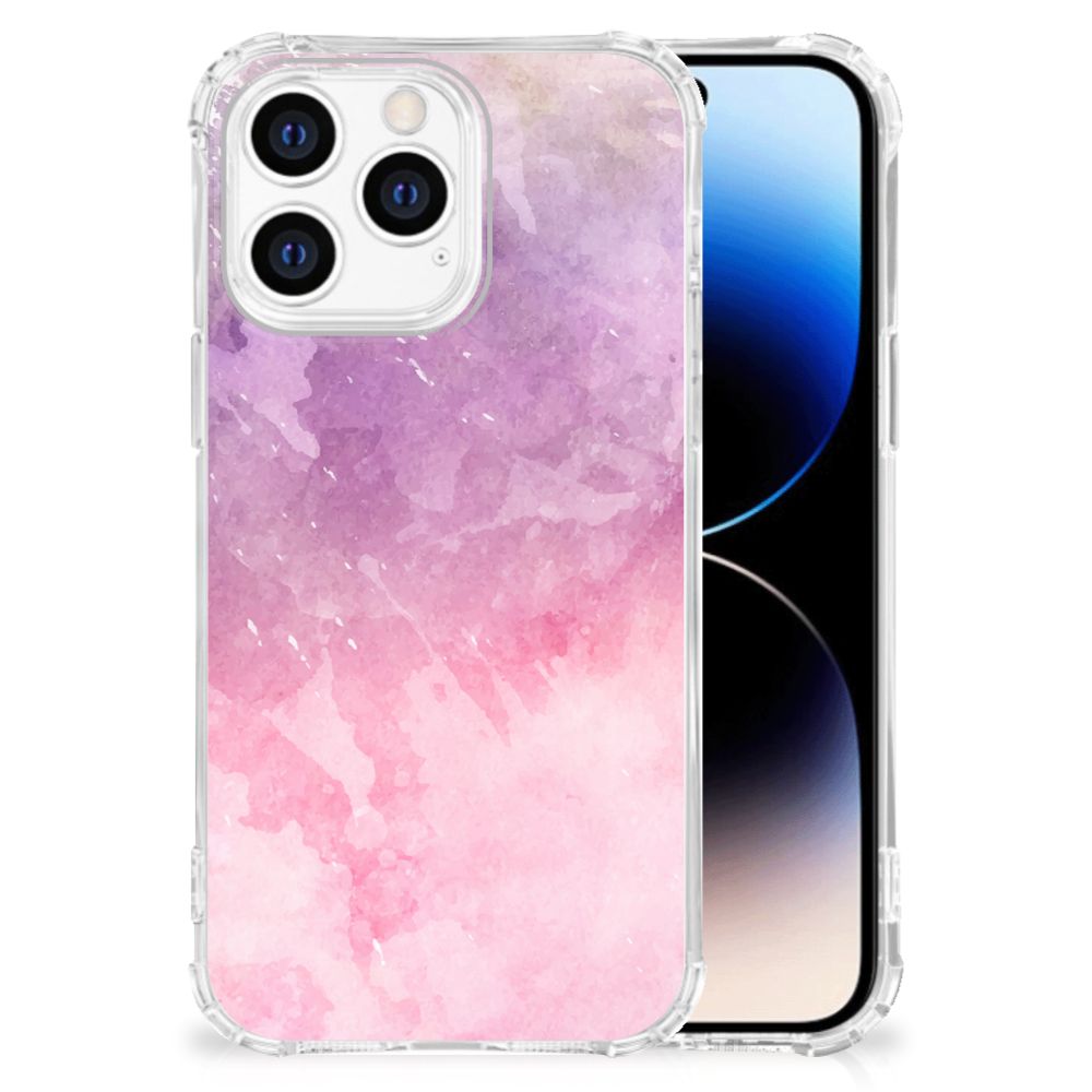 Back Cover iPhone 14 Pro Pink Purple Paint B2C Telecom