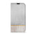 iPhone 13 Mini Book Wallet Case Wood Concrete met een uniek design van hout en beton.