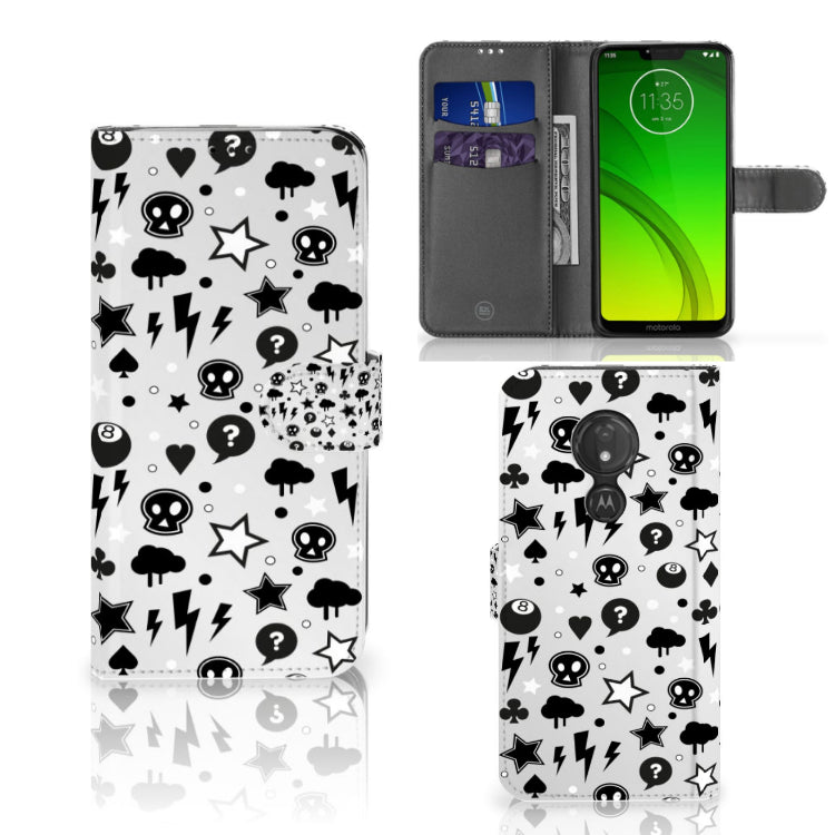 Telefoonhoesje met Naam Motorola Moto G7 Power Silver Punk