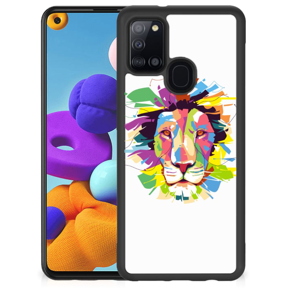Samsung Galaxy A21s Bumper Hoesje Lion Color
