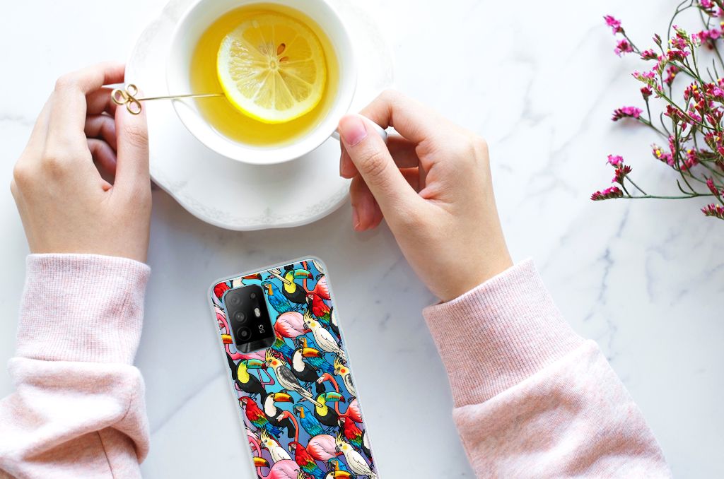 OPPO A94 5G | Reno5 Z TPU Hoesje Birds B2C Telecom