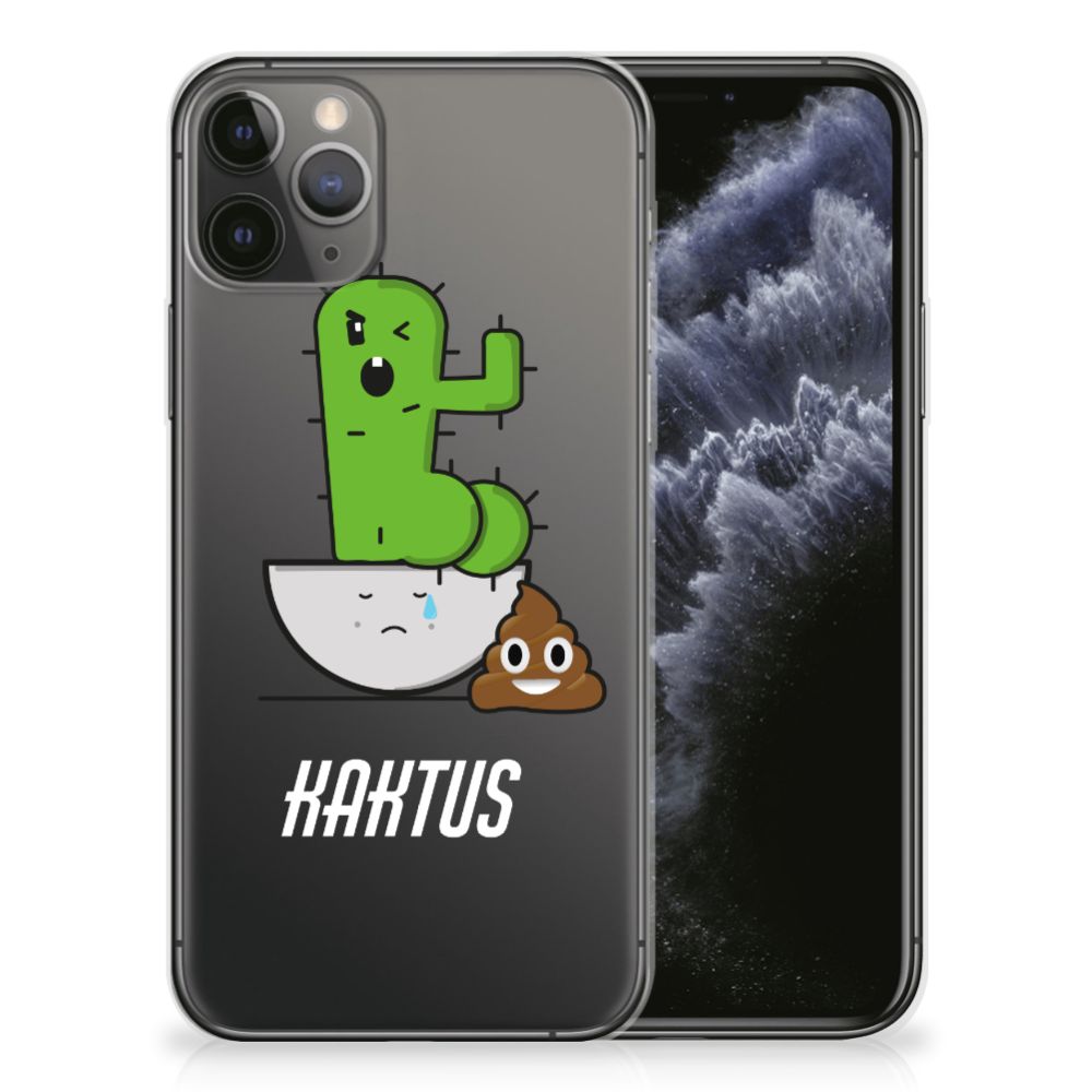 Apple iPhone 11 Pro Telefoonhoesje met Naam Cactus Poo
