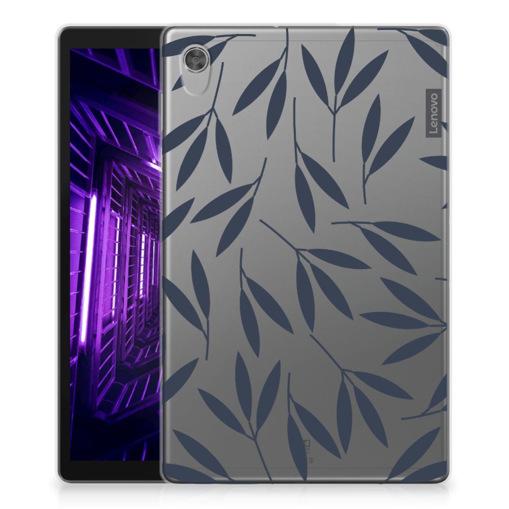 Lenovo Tab M10 HD (2de generatie) Siliconen Hoesje Leaves Blue - B2C Telecom
