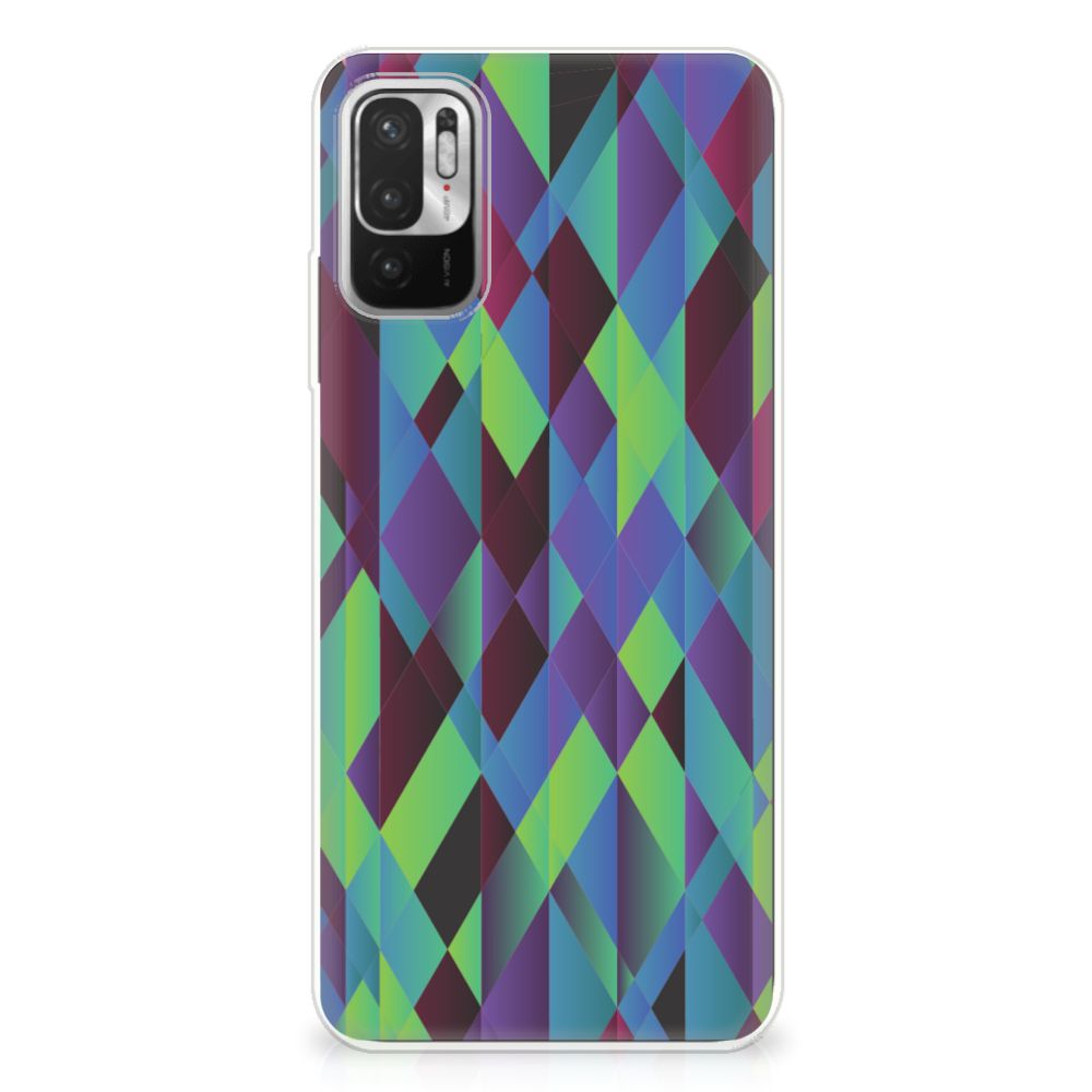 Xiaomi Redmi Note 10/10T 5G | Poco M3 Pro TPU Hoesje Abstract Green Blue