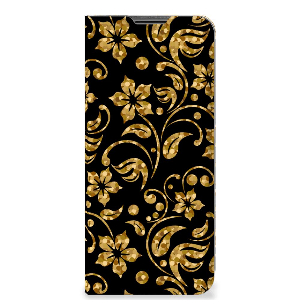 Nokia G50 Smart Cover Gouden Bloemen - B2C Telecom