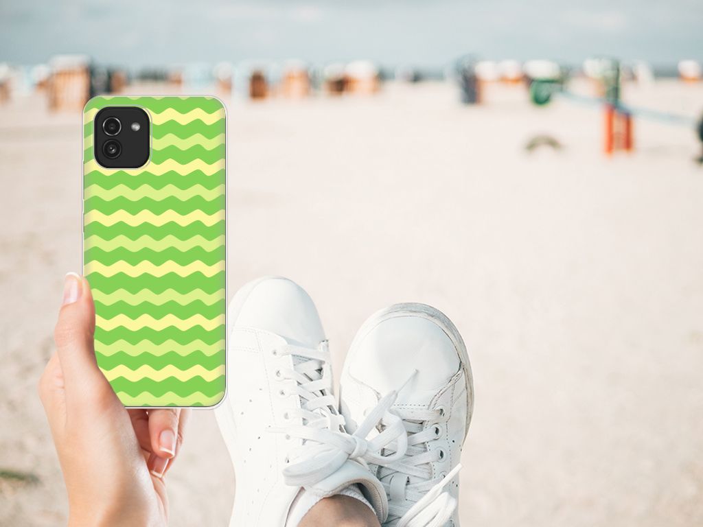 Samsung Galaxy A03 TPU bumper Waves Green B2C Telecom