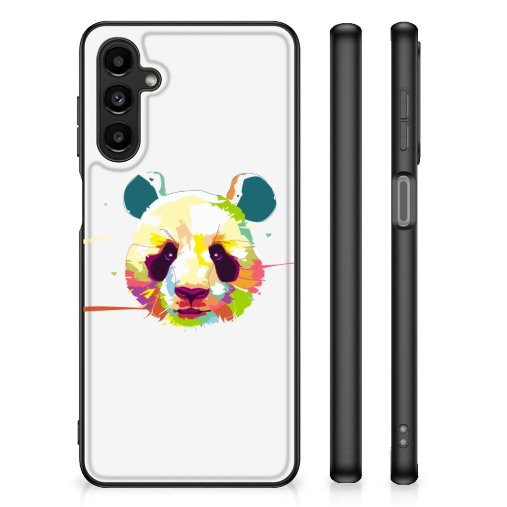 Samsung Galaxy A14 5G Hoesje Panda Color met kleurrijke panda illustratie op achterzijde