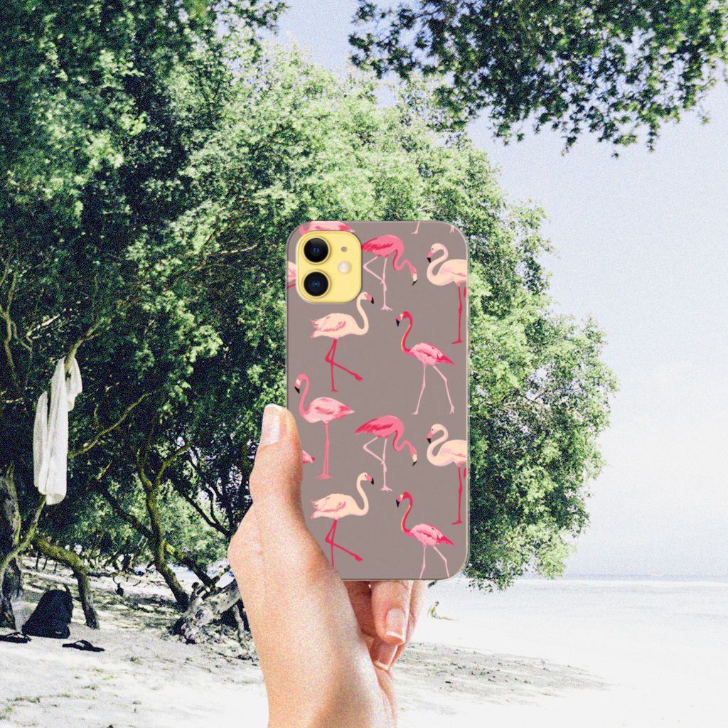 Apple iPhone 11 TPU Hoesje Flamingo
