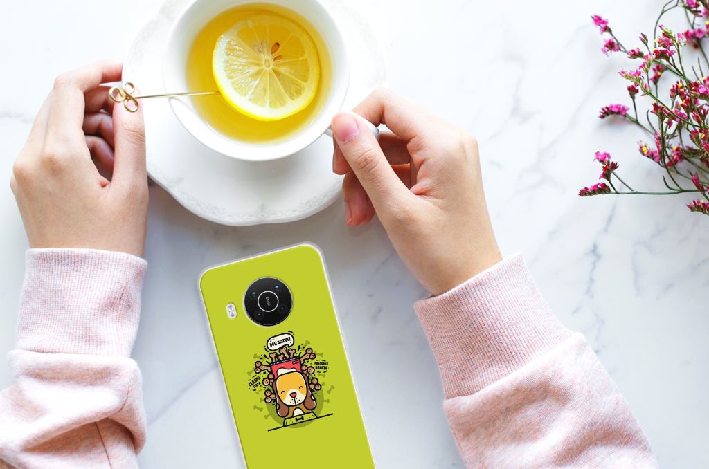 Nokia X10 | X20 Telefoonhoesje met Naam Doggy Biscuit B2C Telecom
