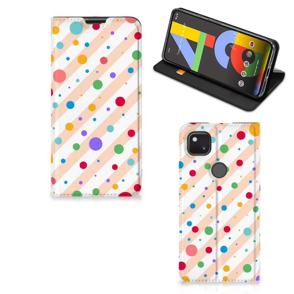 Google Pixel 4a Hoesje met Magneet Dots
