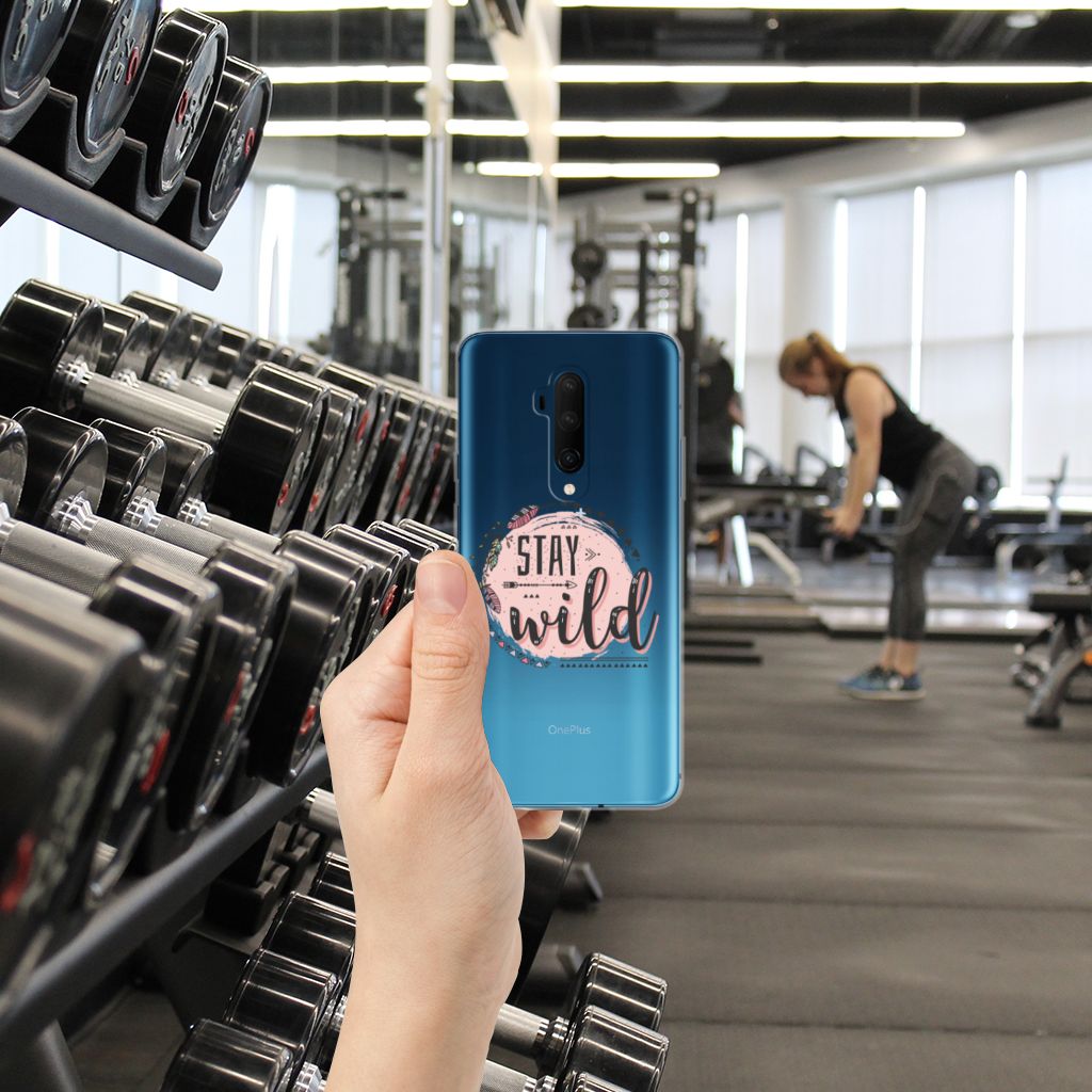 OnePlus 7T Pro Telefoonhoesje met Naam Boho Stay Wild