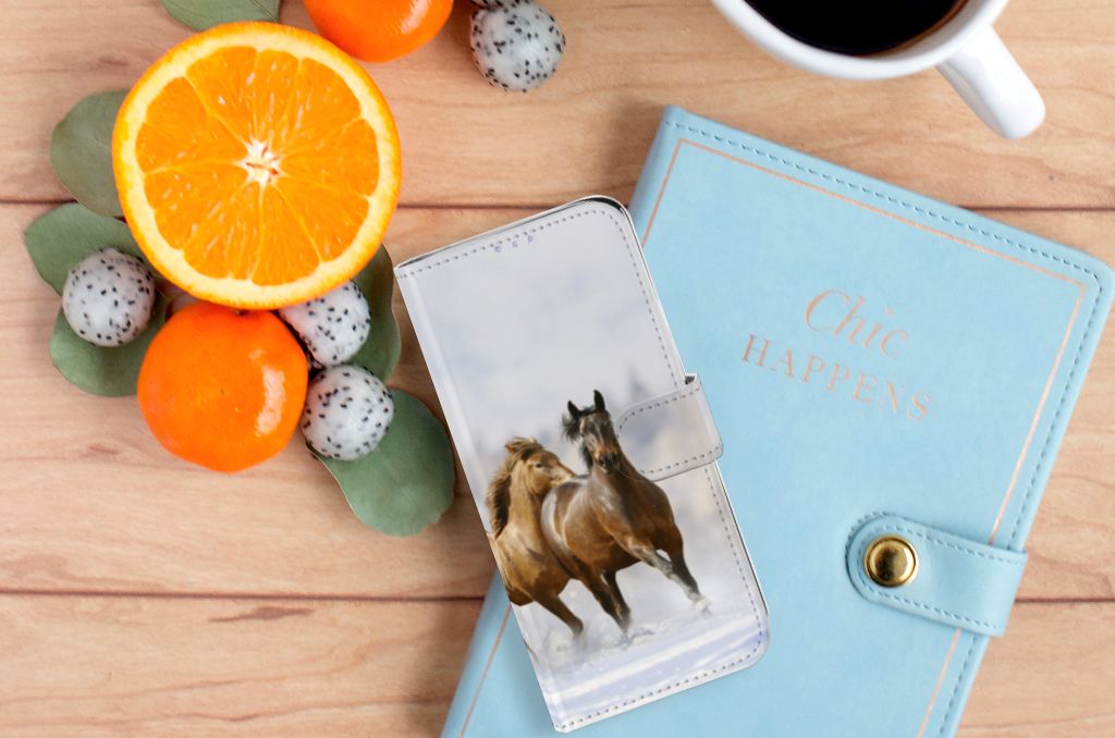 Samsung Galaxy A51 Telefoonhoesje met Pasjes Paarden