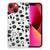 Silicone Back Case Apple iPhone 13 Silver Punk met zwart-witte iconen, sterren en bliksemflitsen âĄī¸.