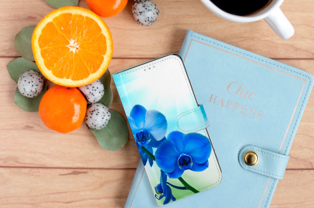 Samsung Galaxy A52 Hoesje Orchidee Blauw - Cadeau voor je Moeder