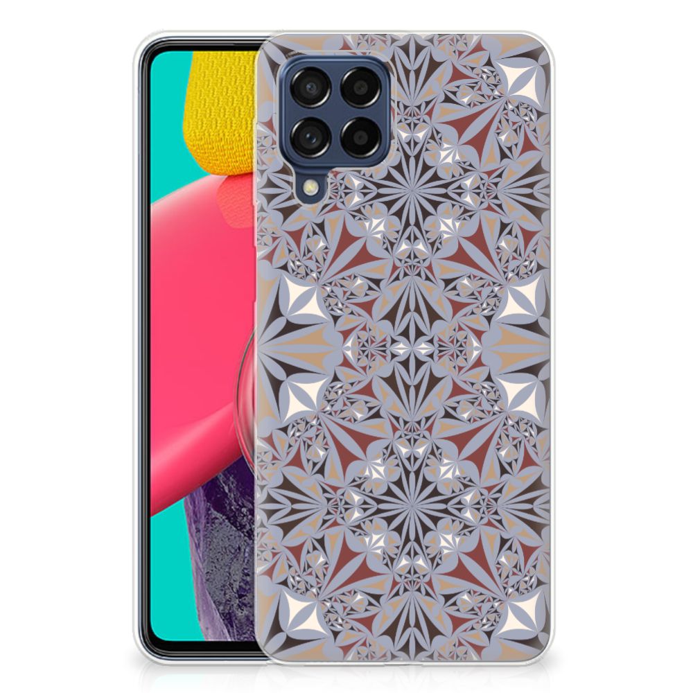 Samsung Galaxy M53 TPU Siliconen Hoesje Flower Tiles B2C Telecom