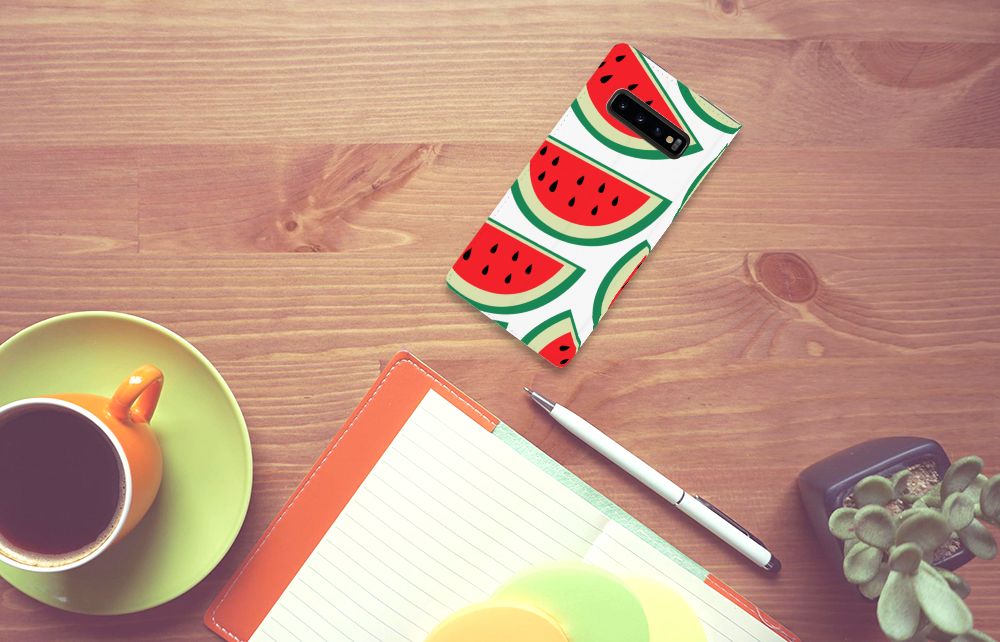 Samsung Galaxy S10 Plus Flip Style Cover Watermelons