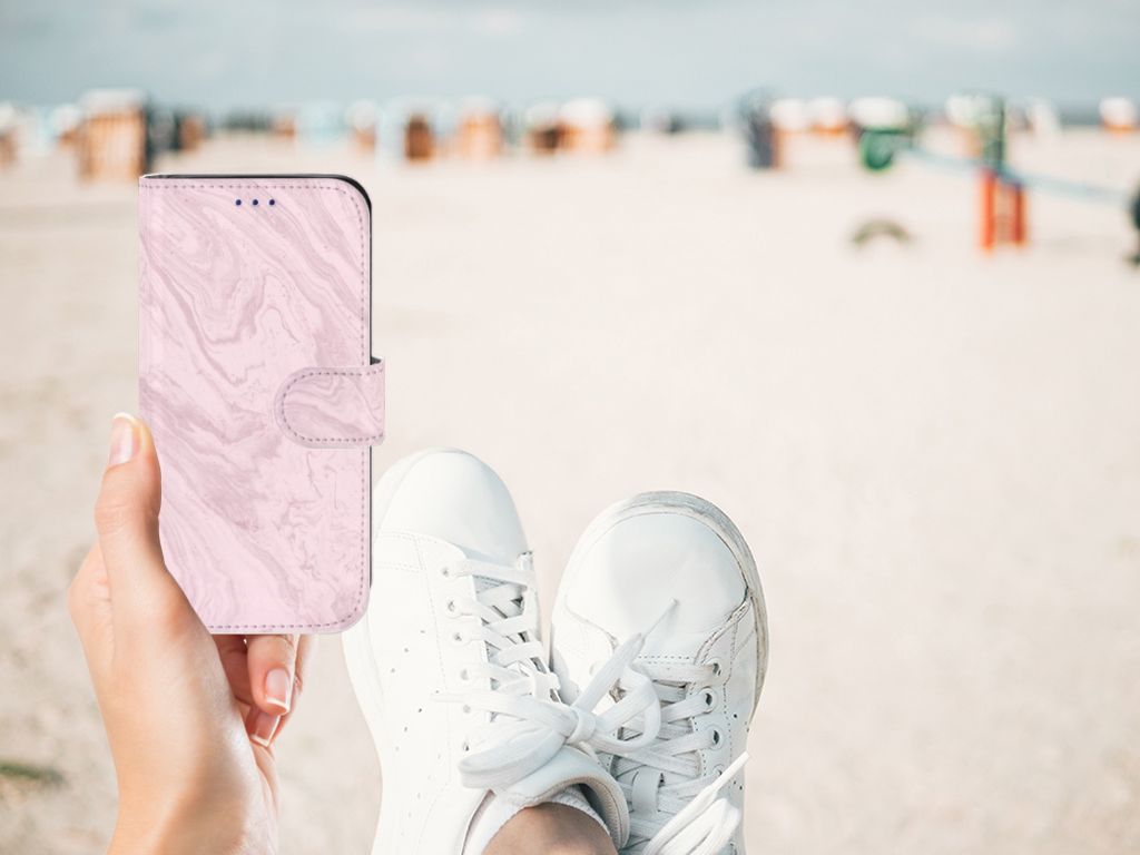 Samsung Galaxy S10e Bookcase Marble Pink - Origineel Cadeau Vriendin
