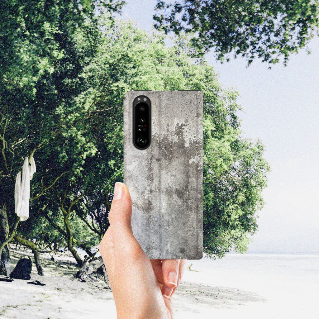Sony Xperia 5 III Standcase Beton Print - B2C Telecom