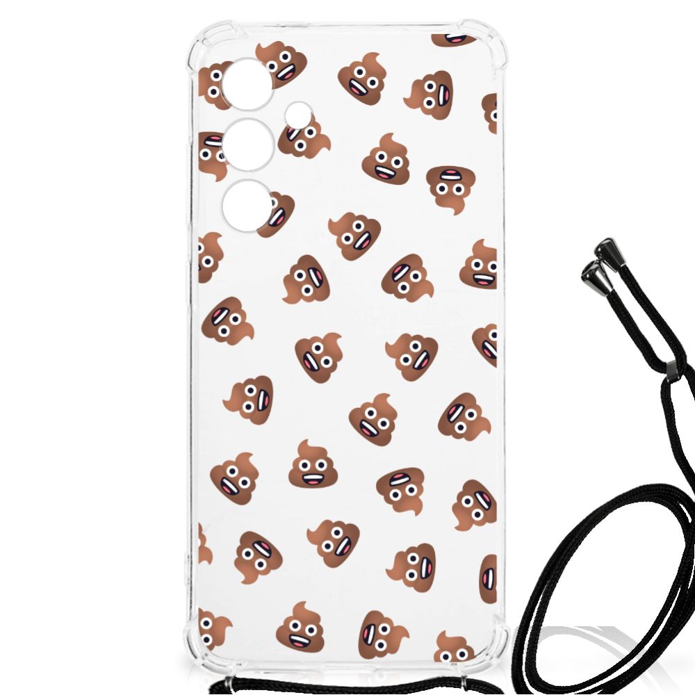 Doorzichtige Silicone Hoesje voor Samsung Galaxy A55 Poep Emojis