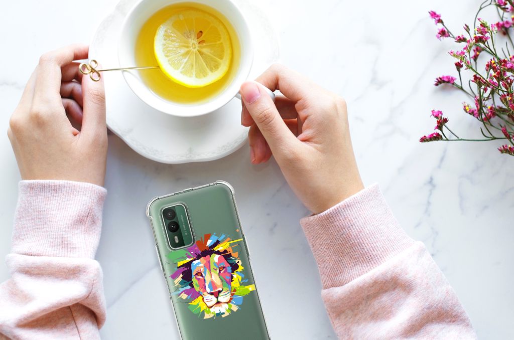 Nokia XR21 Stevig Bumper Hoesje Lion Color B2C Telecom