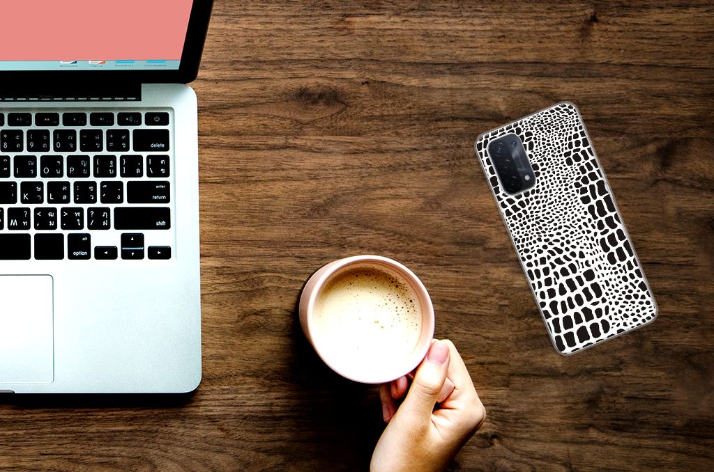OPPO A74 5G | A54 5G TPU Hoesje Slangenprint B2C Telecom