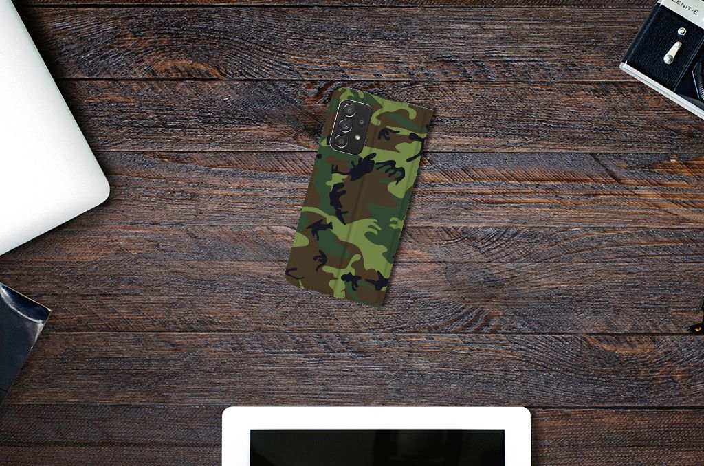 Samsung Galaxy A72 (5G/4G) Hoesje met Magneet Army Dark - B2C Telecom