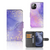Hoesje voor Apple iPhone 12 Mini Watercolor Paars met kleurrijk ontwerp en pasjeshouders đ¨.