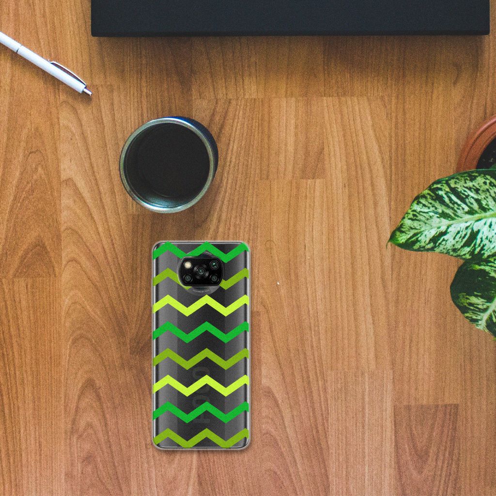 Xiaomi Poco X3 | Poco X3 Pro TPU bumper Zigzag Groen B2C Telecom