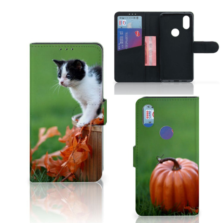 Xiaomi Mi Mix 2s Telefoonhoesje met Pasjes Kitten