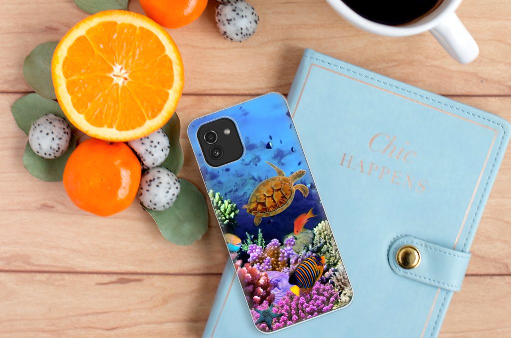 Samsung Galaxy A03 TPU Hoesje Vissen B2C Telecom