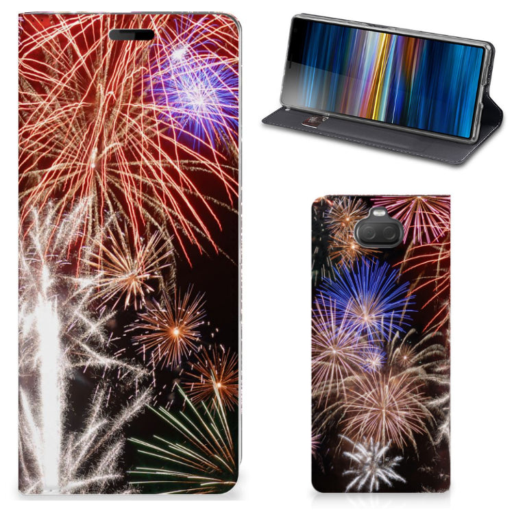 Sony Xperia 10 Hippe Standcase Vuurwerk