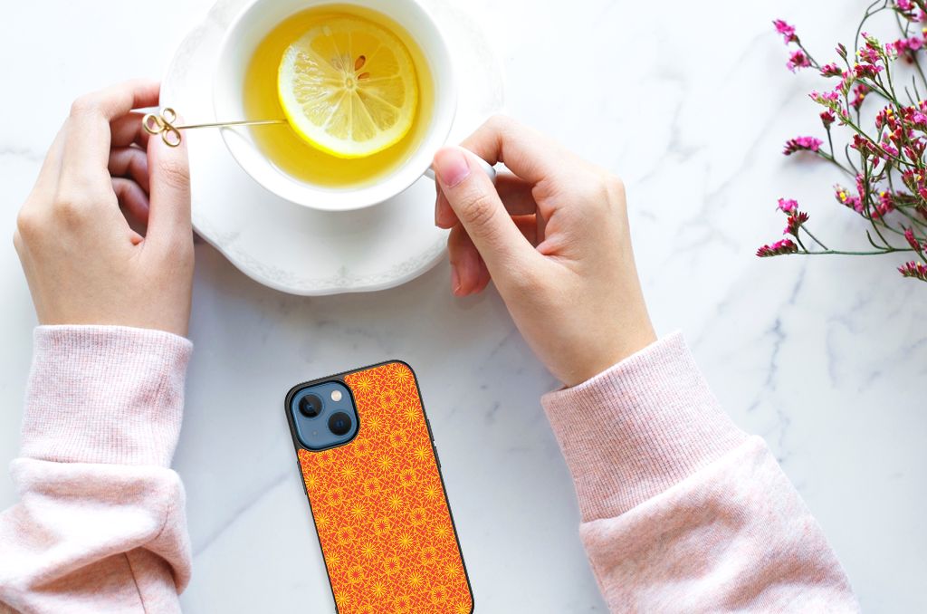 Apple iPhone 13 mini Back Case Batik Oranje B2C Telecom