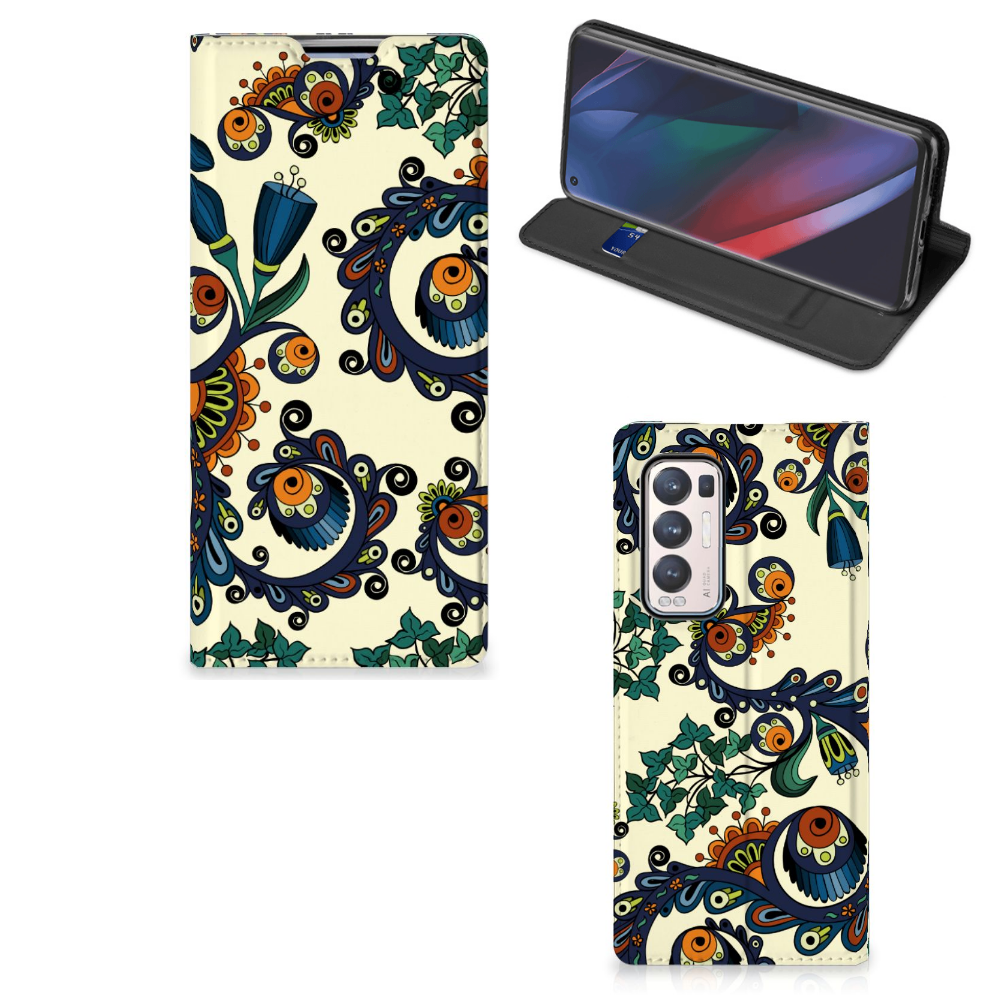 Telefoon Hoesje OPPO Find X3 Neo Barok Flower - B2C Telecom