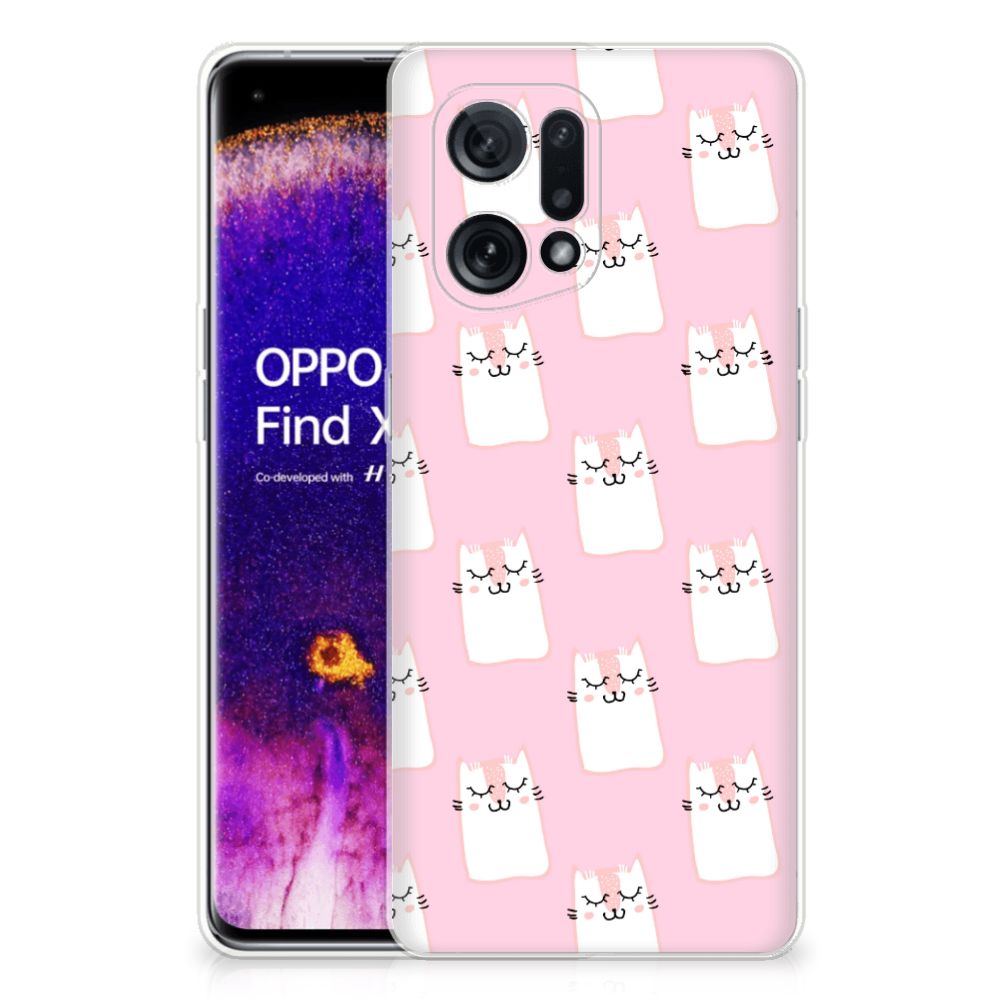 OPPO Find X5 TPU Hoesje Sleeping Cats B2C Telecom