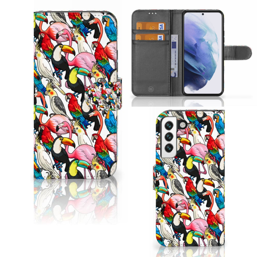 Samsung Galaxy S22 Telefoonhoesje met Pasjes Birds