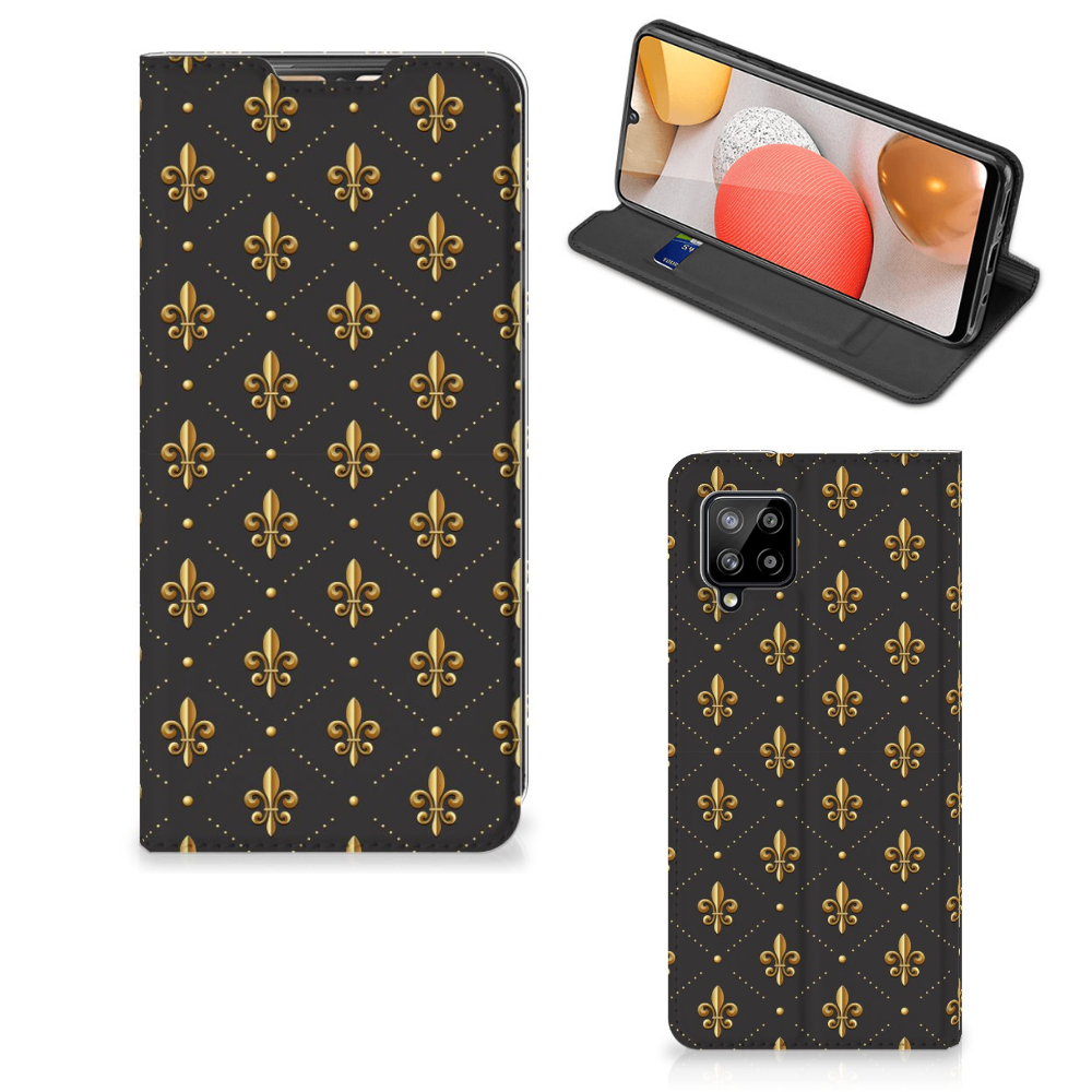 Samsung Galaxy A42 Hoesje met Magneet Franse Lelie - B2C Telecom