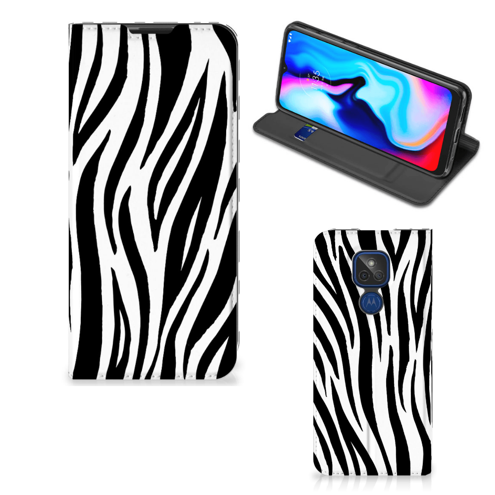 Motorola Moto G9 Play Hoesje maken Zebra - B2C Telecom