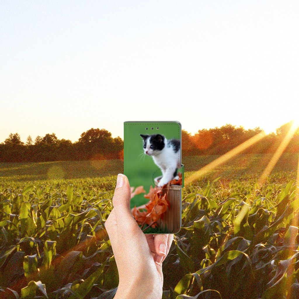 Sony Xperia X Compact Telefoonhoesje met Pasjes Kitten